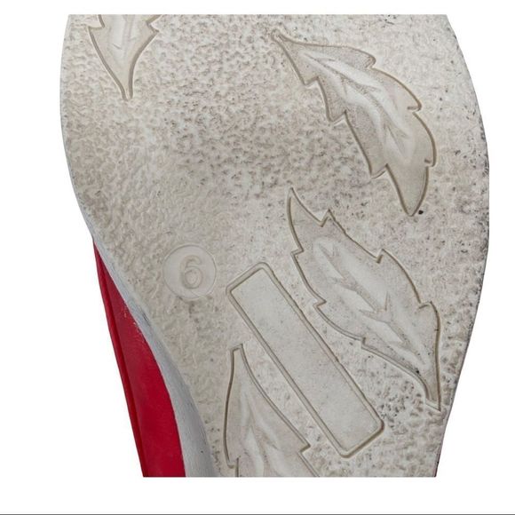 Traditions Nantucket nautical wedge shoes red. 6 - Picture 5 of 6